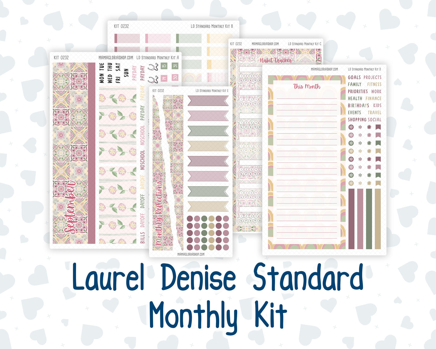 Kit 0232 - Laurel Denise Standard - Monthly Kit - September - Heirloom Garden