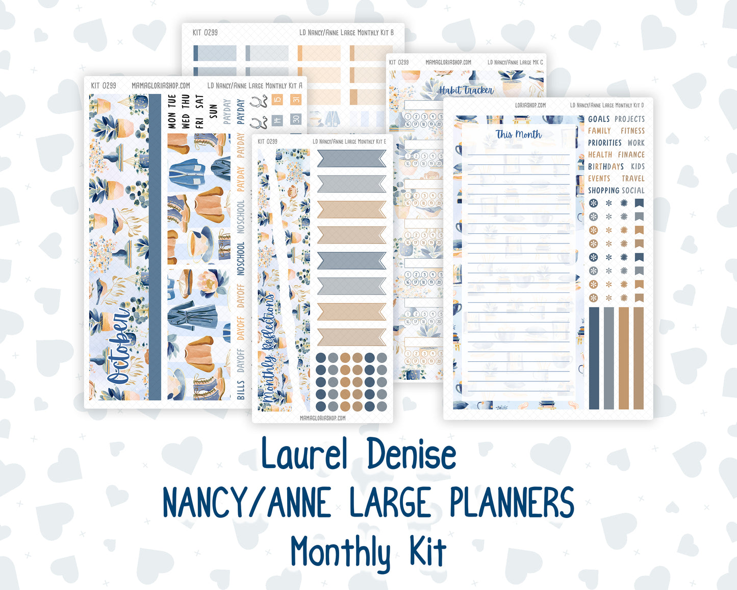 Kit 0299 - Laurel Denise Nancy/Anne Large - Monthly Kit - October - Book Nook
