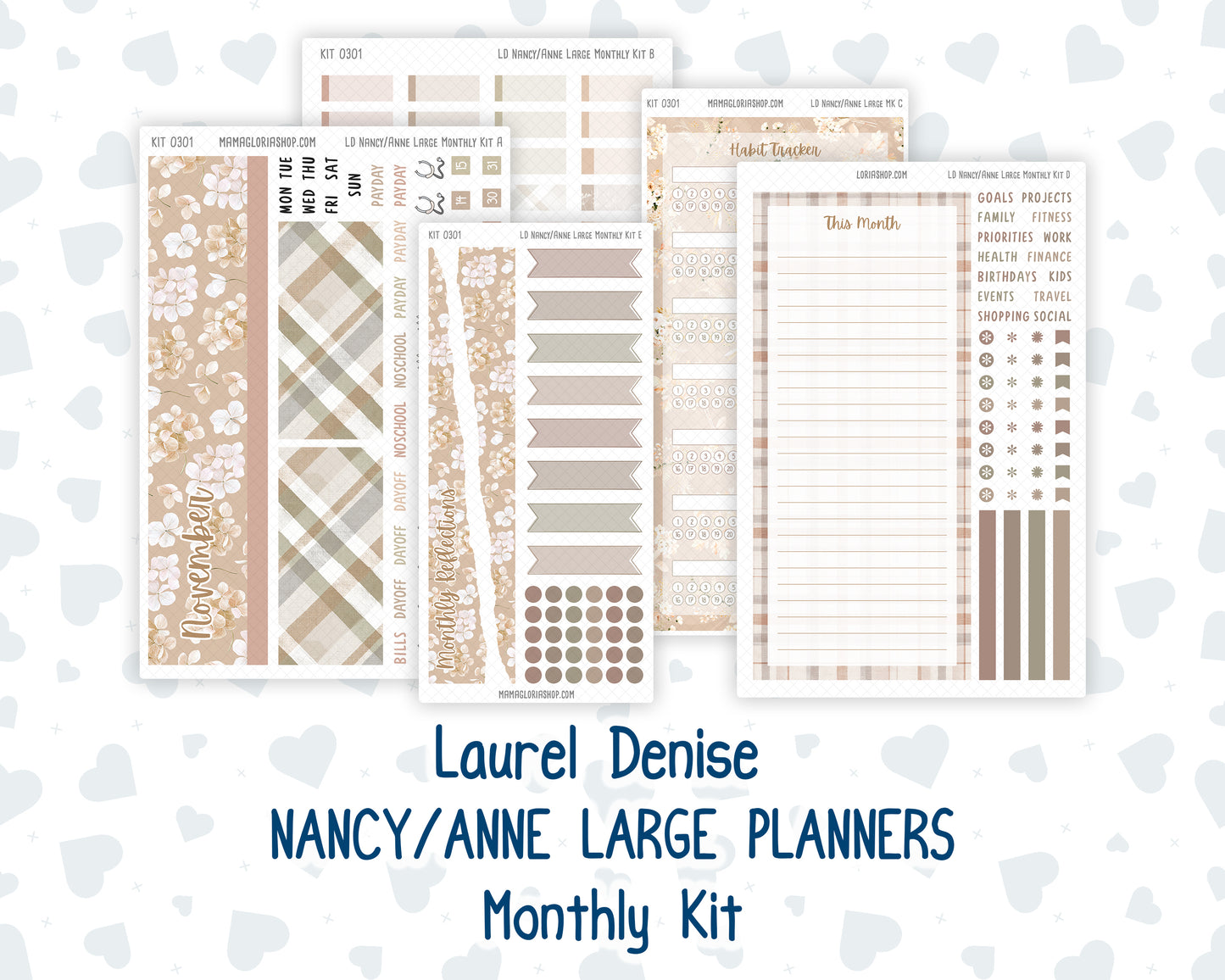 Kit 0301 - Laurel Denise Nancy/Anne Large - Monthly Kit - November - Sunday Comfort