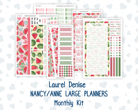 Kit 0276 - Laurel Denise Nancy/Anne Large - Monthly Kit - July - Melon Crush