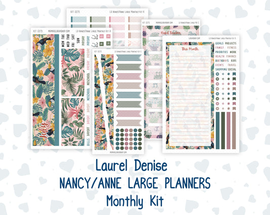 Kit 0275 - Laurel Denise Nancy/Anne Large - Monthly Kit - July - Tropical Safari Blush