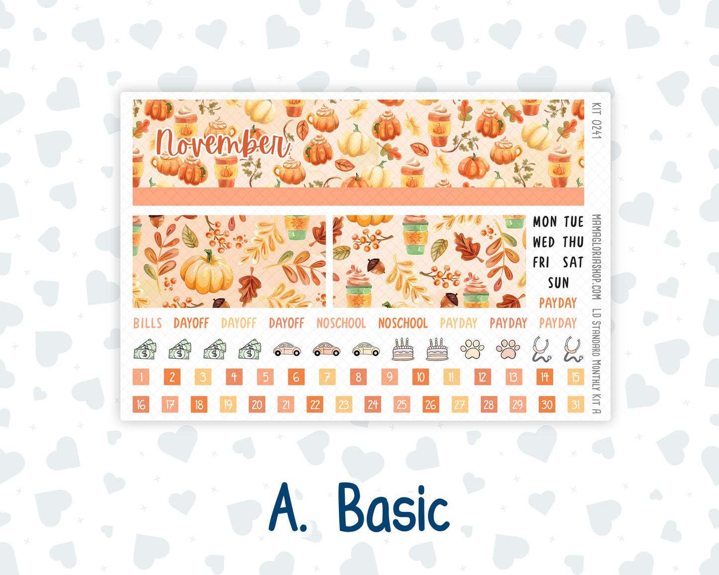 Kit 0241 - Laurel Denise Standard - Monthly Kit - November - Pumpkin Latte