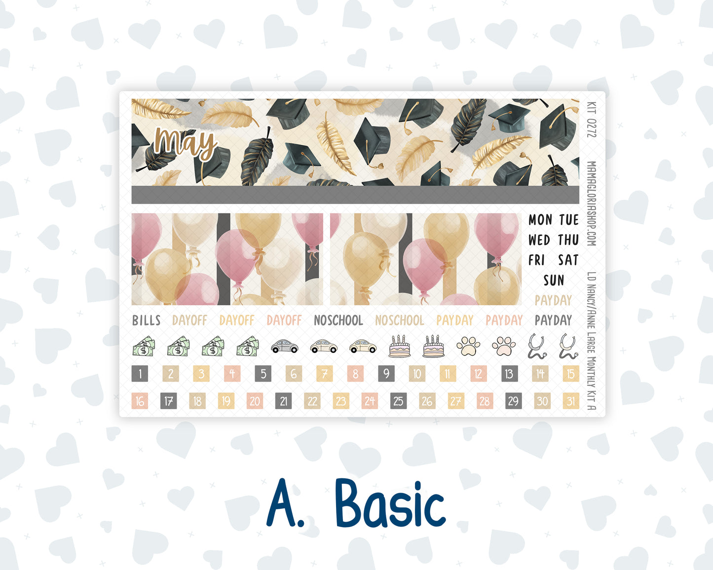 Kit 0272 - Laurel Denise Nancy/Anne Large - Monthly Kit - May - Graduation