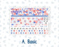 Kit 0273 - Laurel Denise Nancy/Anne Large - Monthly Kit - July - Americana In Bloom
