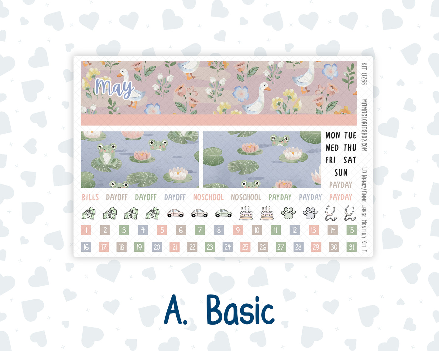 Kit 0266 - Laurel Denise Nancy/Anne Large - Monthly Kit - May - Froggy Lake Picnic