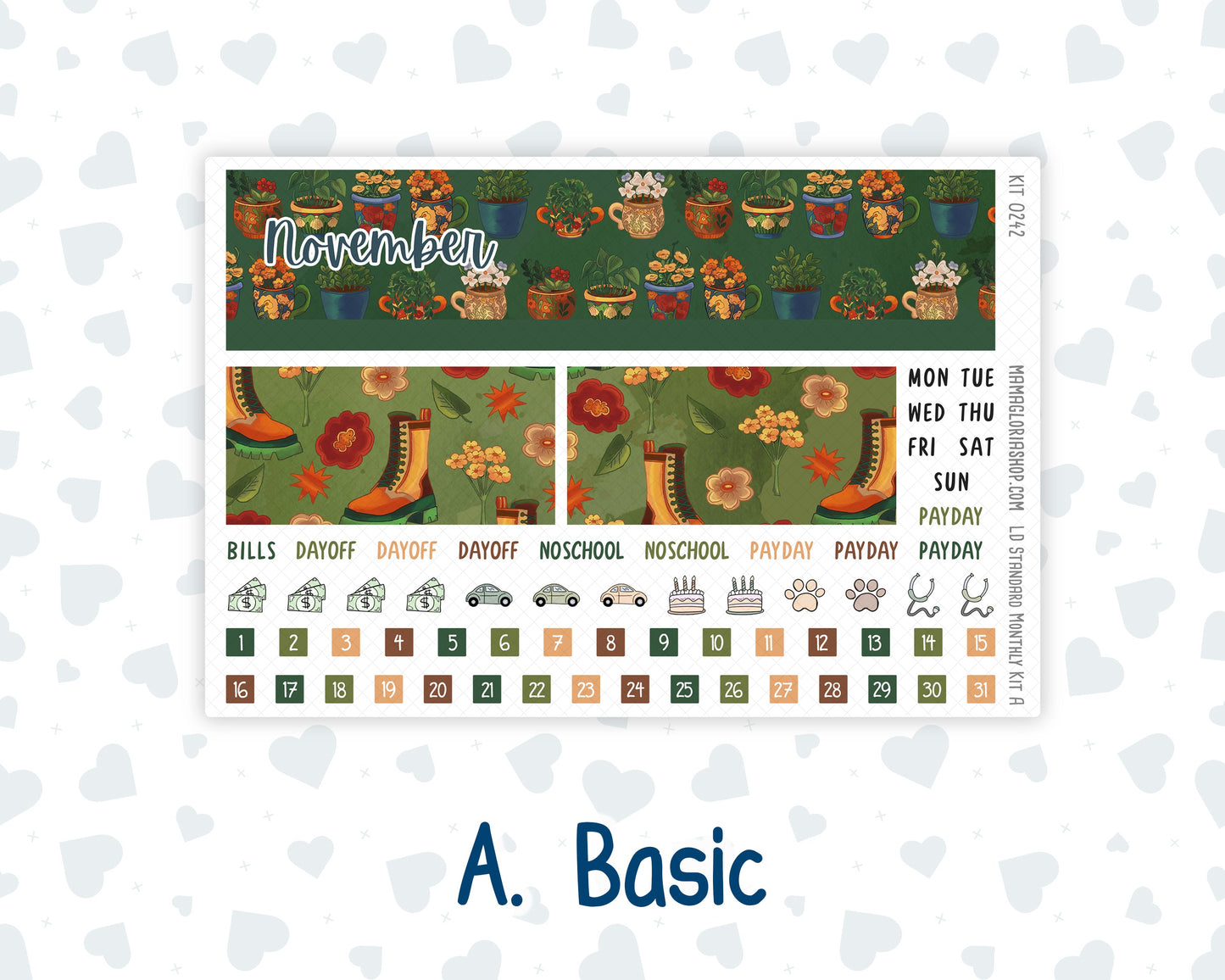 Kit 0242 - Laurel Denise Standard - Monthly Kit - November - Cottage Autumn