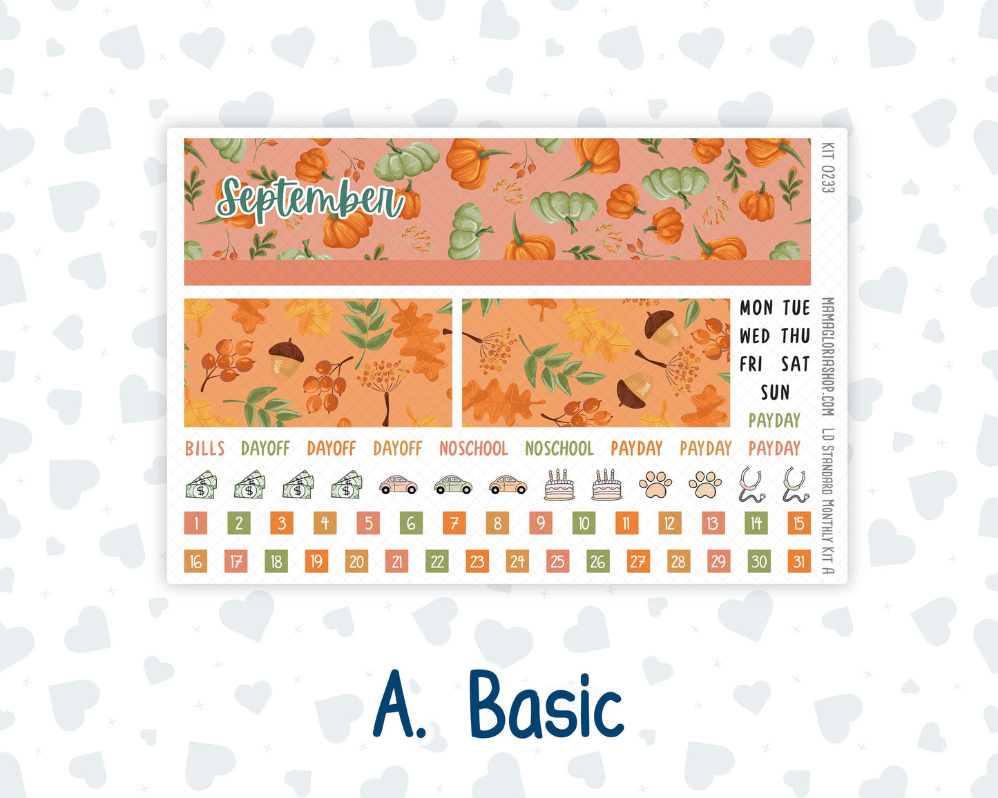 Kit 0233 - Laurel Denise Standard - Monthly Kit - September - Cinnamon Days