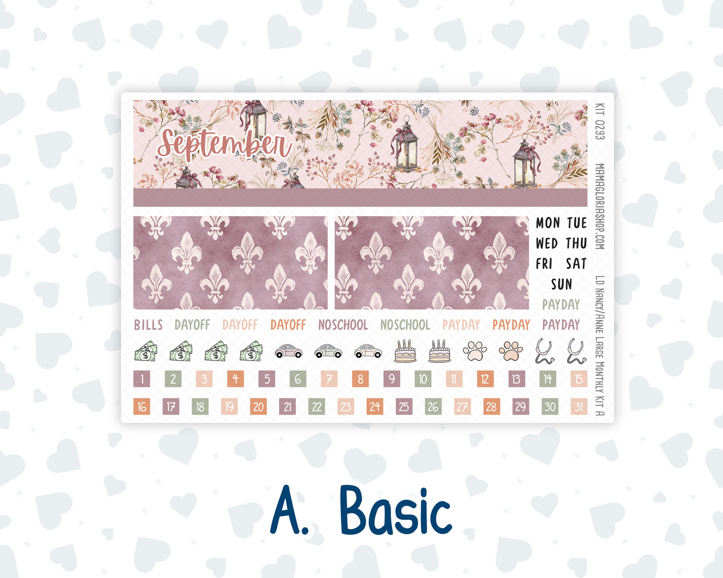 Kit 0293 - Laurel Denise Nancy/Anne Large - Monthly Kit - September - Fleur de Provence