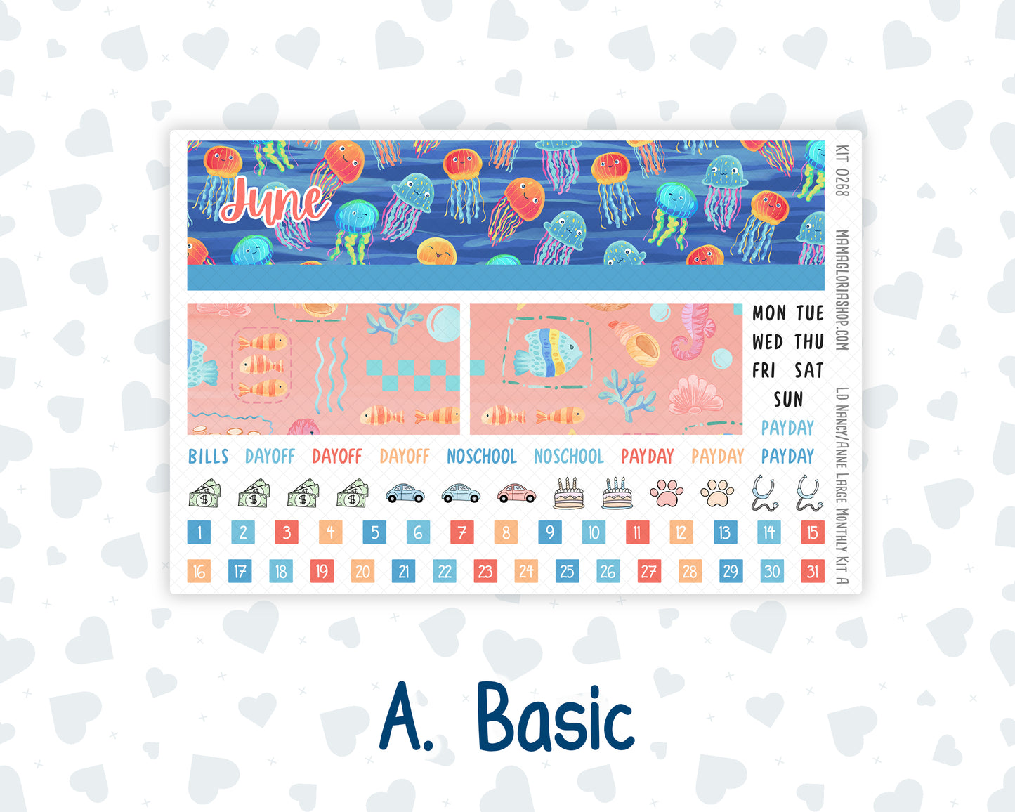Kit 0268 - Laurel Denise Nancy/Anne Large - Monthly Kit - June - Sea Sweeties