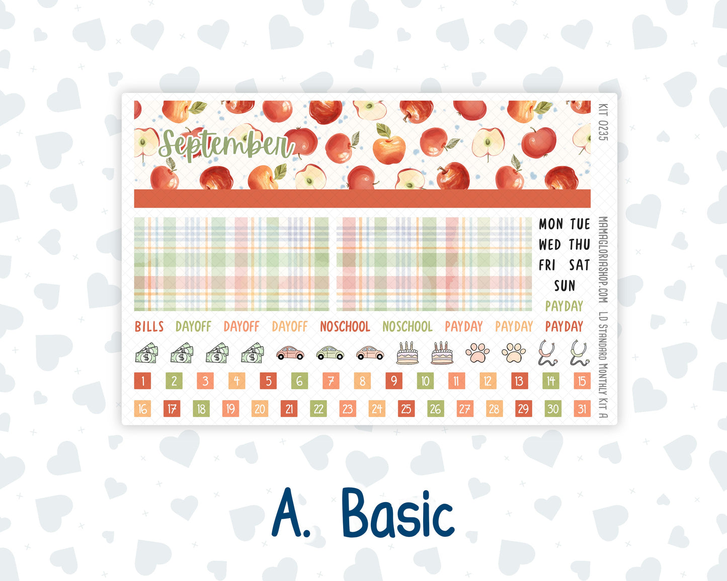 Kit 0235 - Laurel Denise Standard - Monthly Kit - September - Apple Orchard