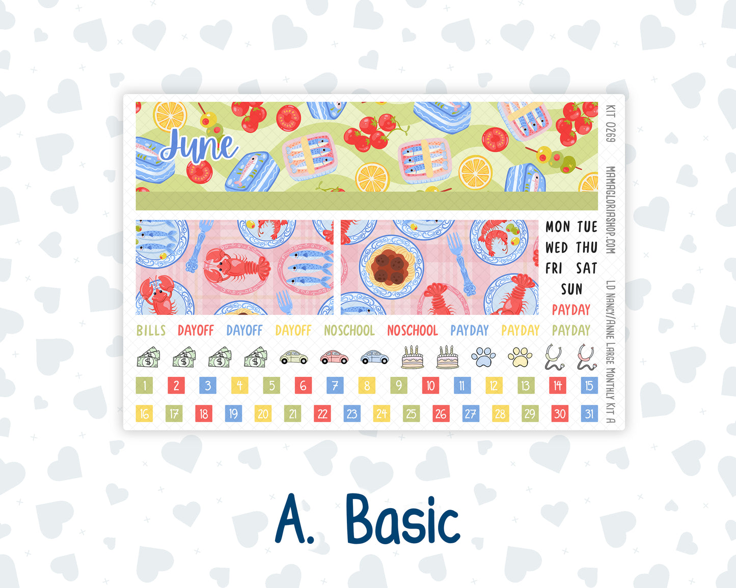 Kit 0269 - Laurel Denise Nancy/Anne Large - Monthly Kit - June - Dolce Mare