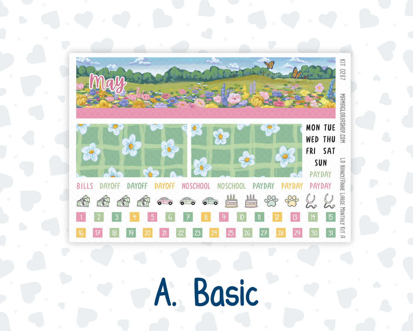 Kit 0267 - Laurel Denise Nancy/Anne Large - Monthly Kit - May - Flowers For Mama