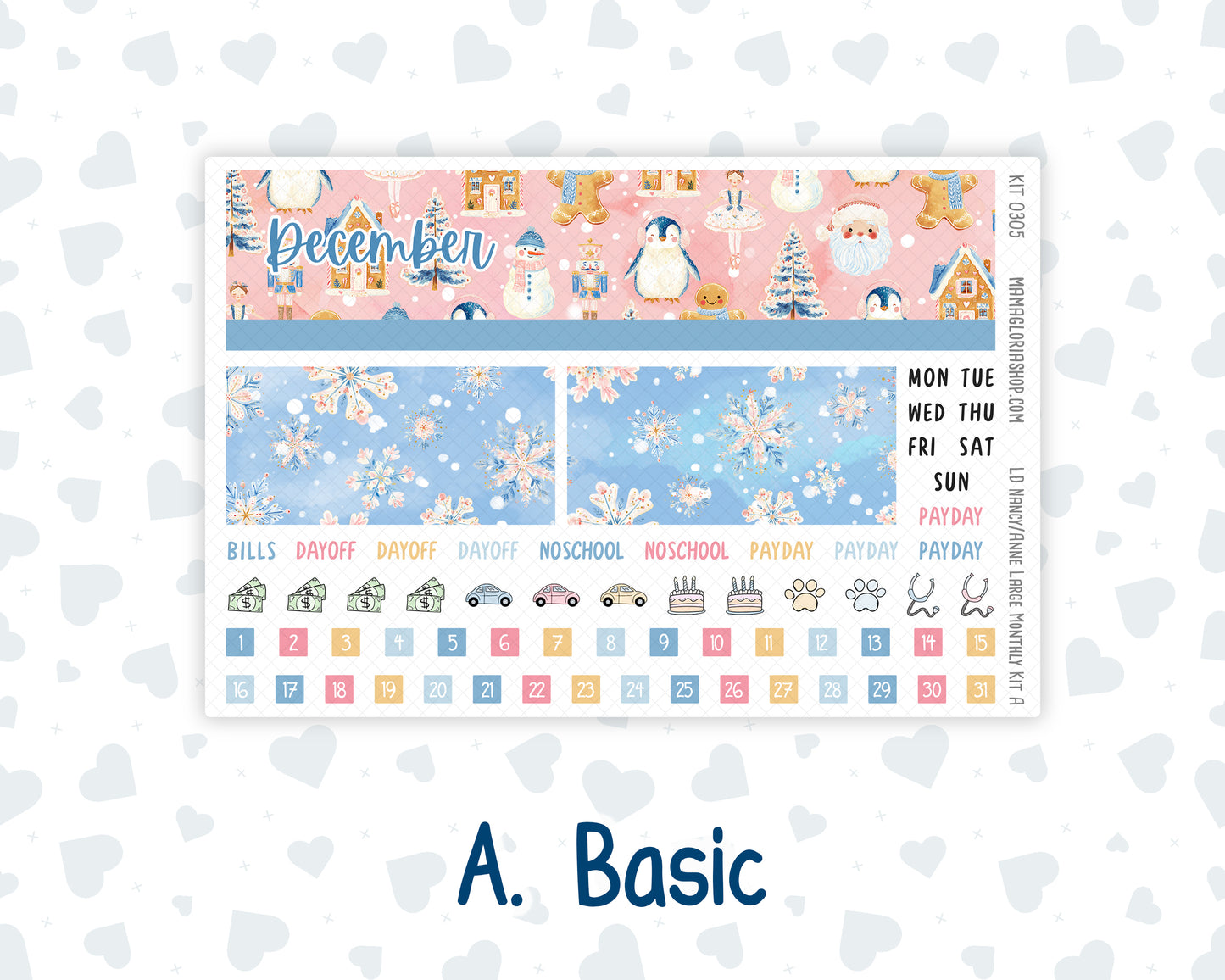 Kit 0305 - Laurel Denise Nancy/Anne Large - Monthly Kit - December - Sugarplum Parade