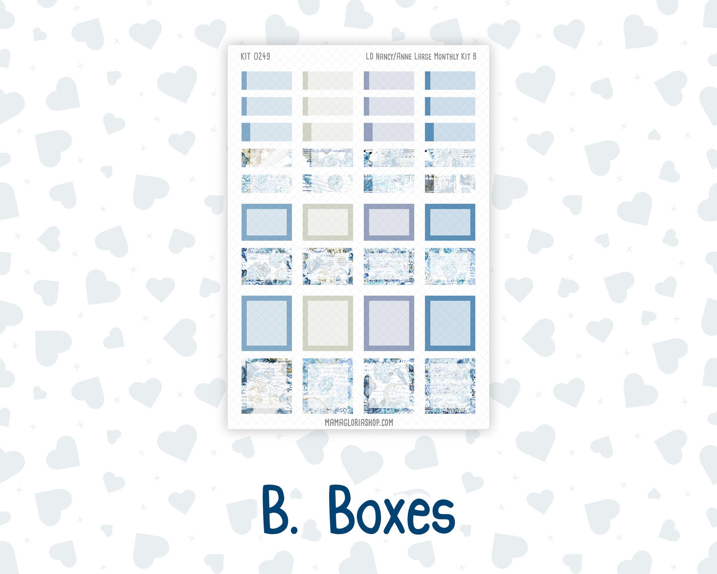 Kit 0249 - Laurel Denise Nancy/Anne Large - Monthly Kit - January - Icy Lace