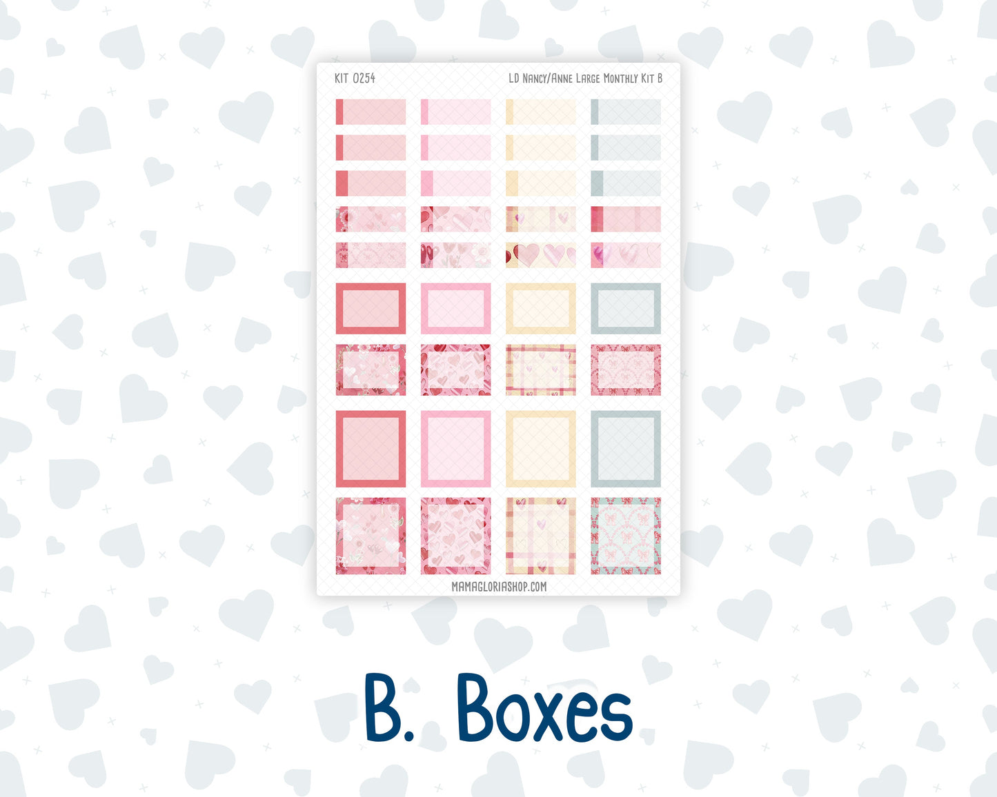 Kit 0254 - Laurel Denise Nancy/Anne Large - Monthly Kit - February - Valentine Village