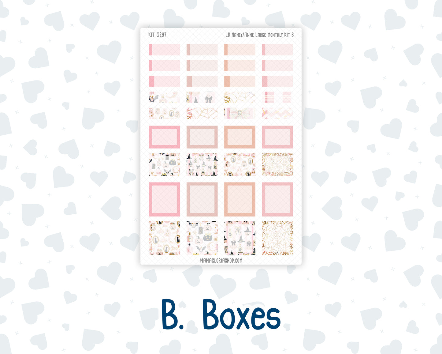 Kit 0297 - Laurel Denise Nancy/Anne Large - Monthly Kit - October - Pink Spell