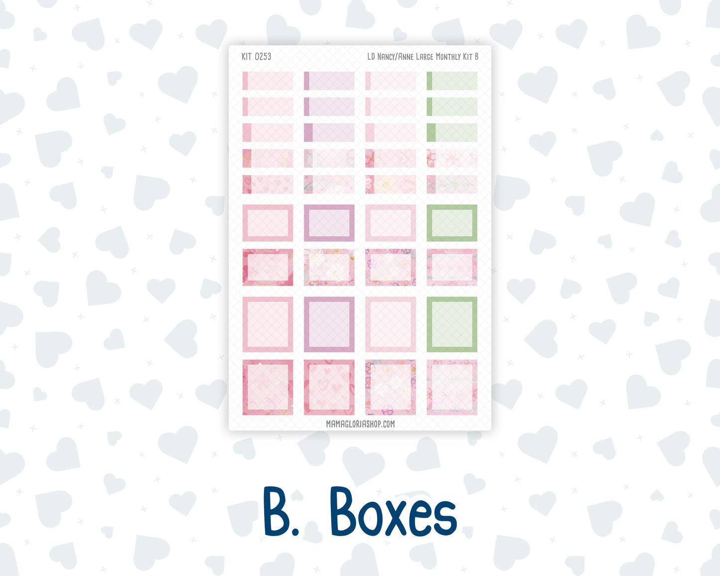 Kit 0253 - Laurel Denise Nancy/Anne Large - Monthly Kit - February - Rosy Daydreams