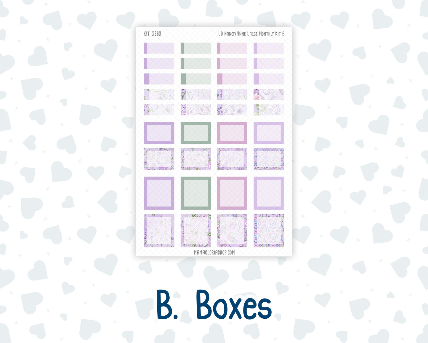 Kit 0263 - Laurel Denise Nancy/Anne Large - Monthly Kit - April - Lavender Drift