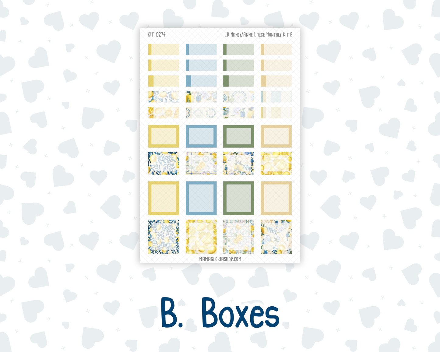 Kit 0274 - Laurel Denise Nancy/Anne Large - Monthly Kit - July - Sunny Lemon Shore