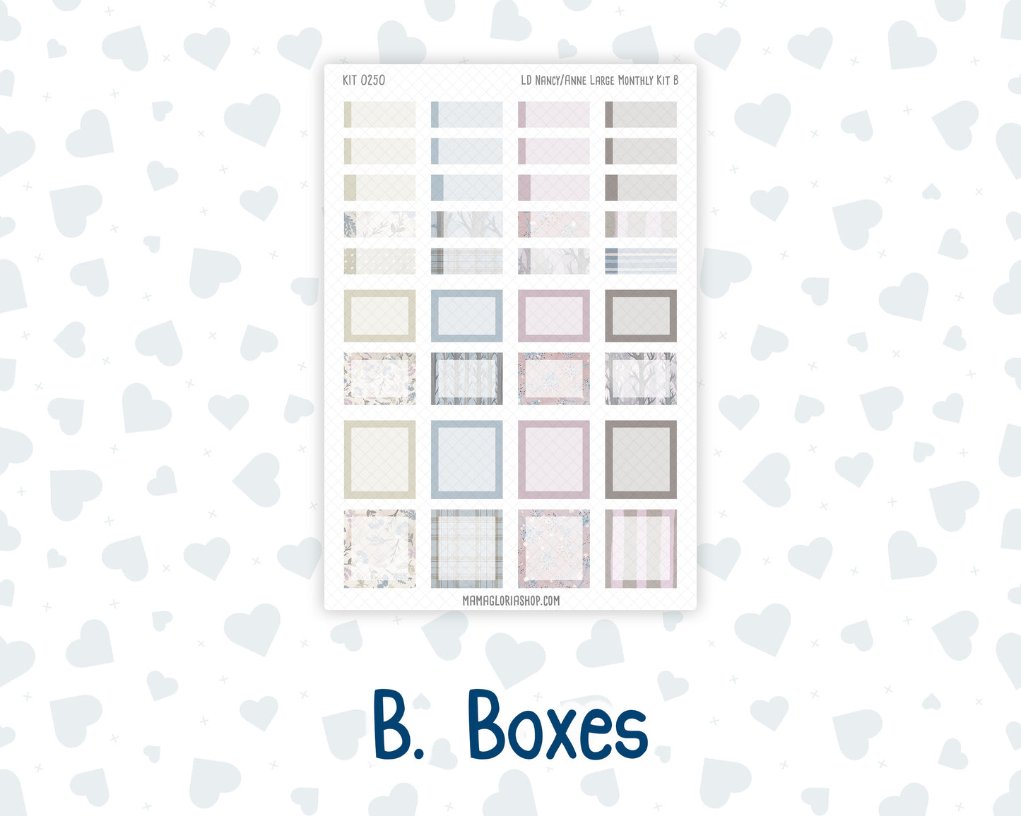 Kit 0250 - Laurel Denise Nancy/Anne Large - Monthly Kit - Quiet January