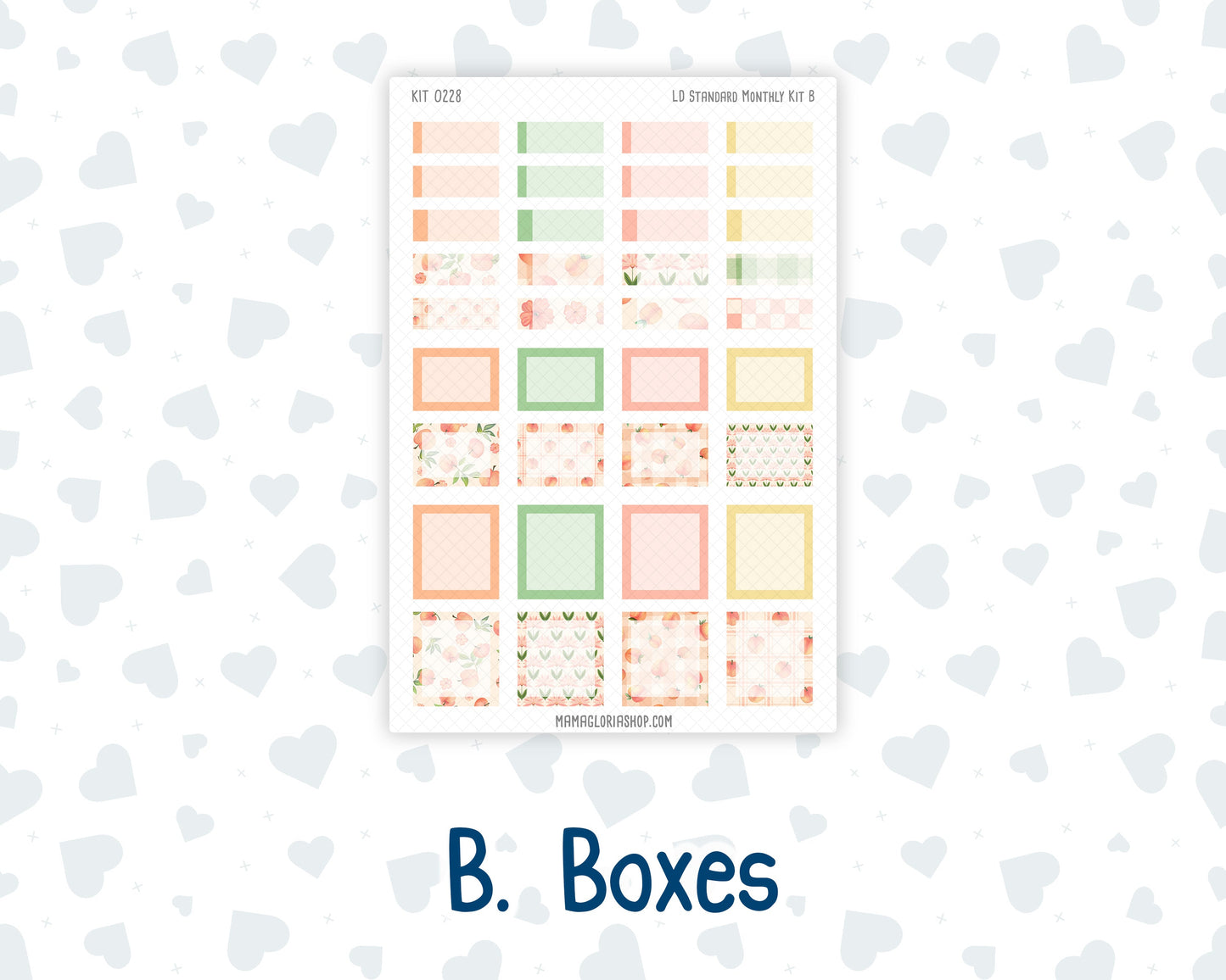Kit 0228 - Laurel Denise Standard - Monthly Kit - August - Just Peachy