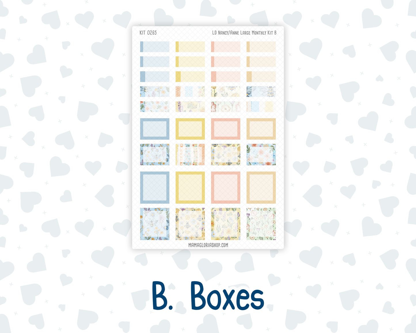 Kit 0265 - Laurel Denise Nancy/Anne Large - Monthly Kit - May - Honeybee Sky