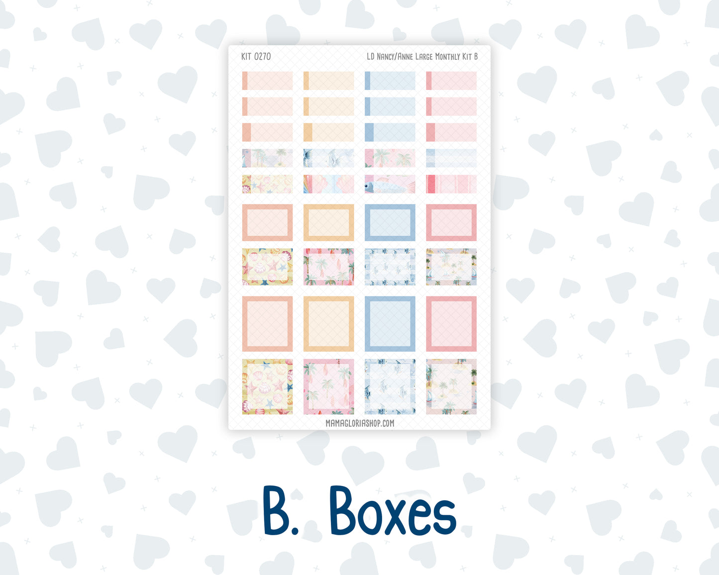 Kit 0270 - Laurel Denise Nancy/Anne Large - Monthly Kit - June - Beachside Bliss