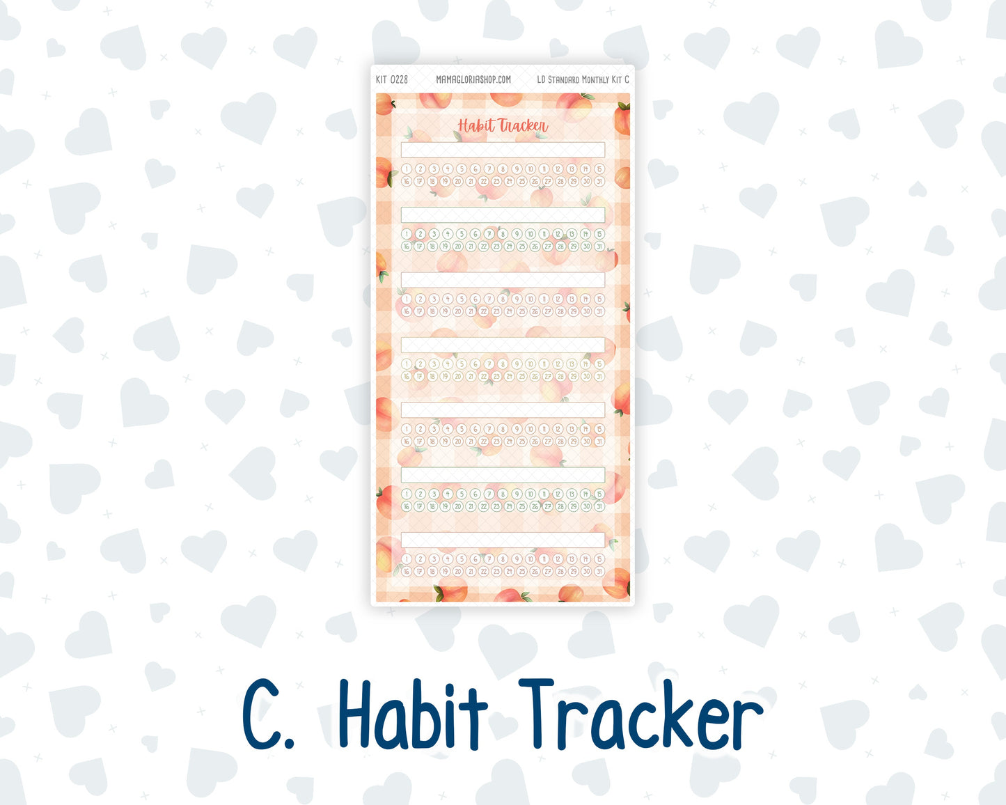 Kit 0228 - Laurel Denise Standard - Monthly Kit - August - Just Peachy