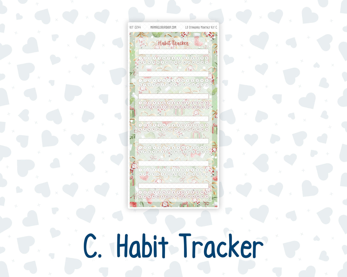Kit 0244 - Laurel Denise Standard - Monthly Kit - December - Santas Village