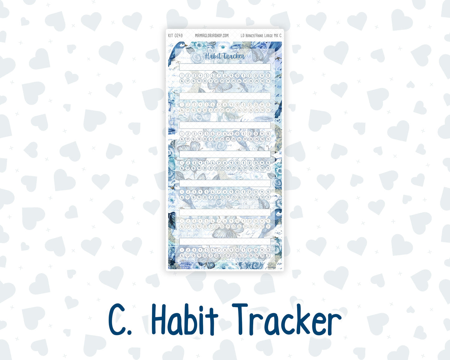 Kit 0249 - Laurel Denise Nancy/Anne Large - Monthly Kit - January - Icy Lace