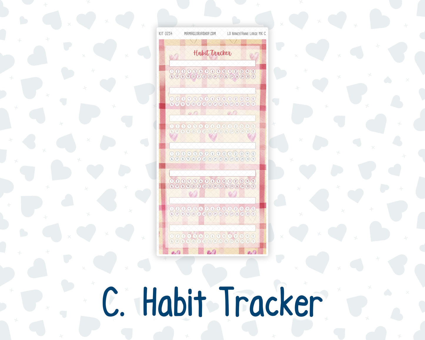 Kit 0254 - Laurel Denise Nancy/Anne Large - Monthly Kit - February - Valentine Village