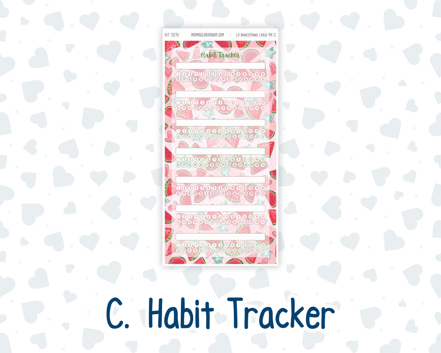 Kit 0276 - Laurel Denise Nancy/Anne Large - Monthly Kit - July - Melon Crush
