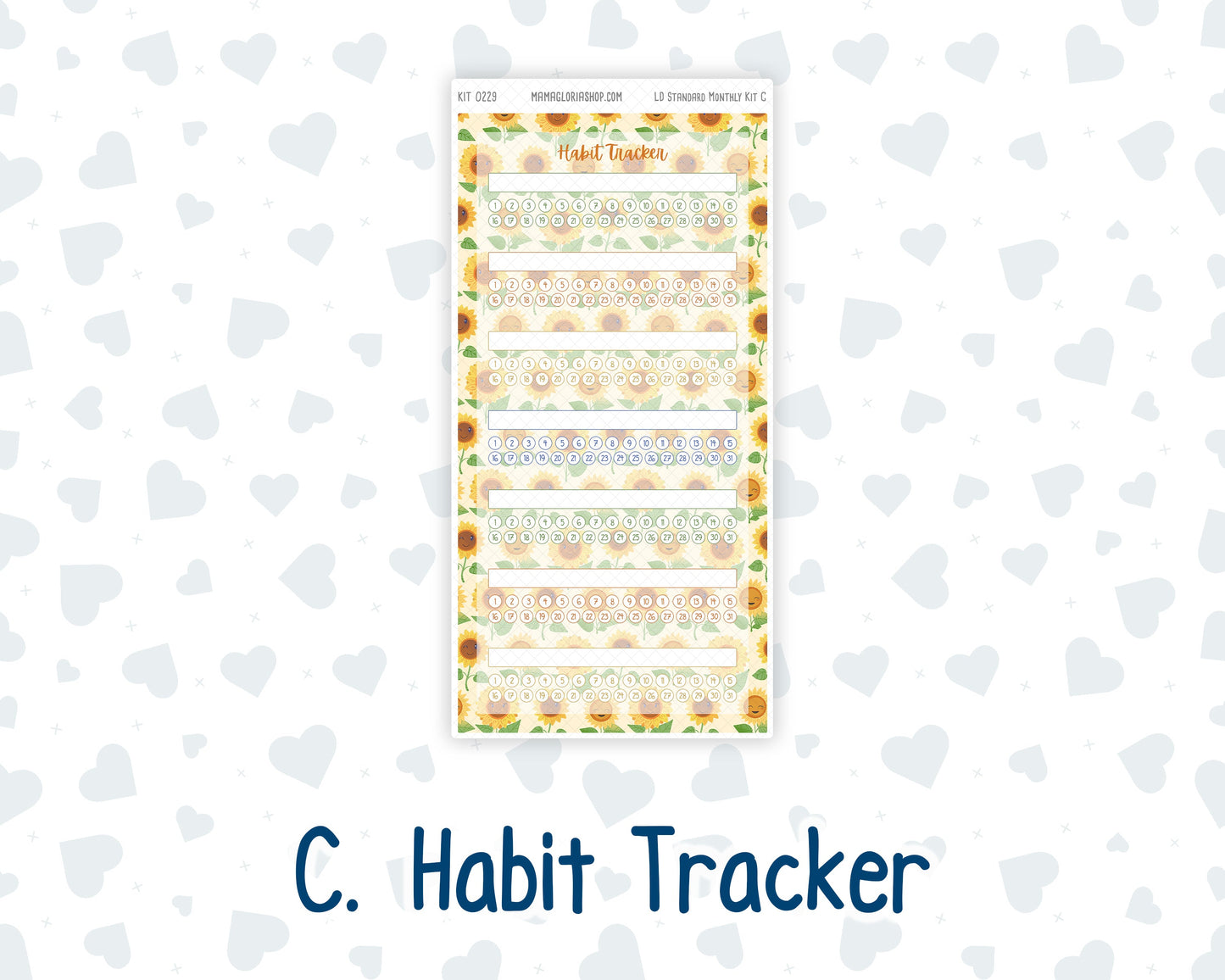 Kit 0229 - Laurel Denise Standard - Monthly Kit - August - Golden Faces