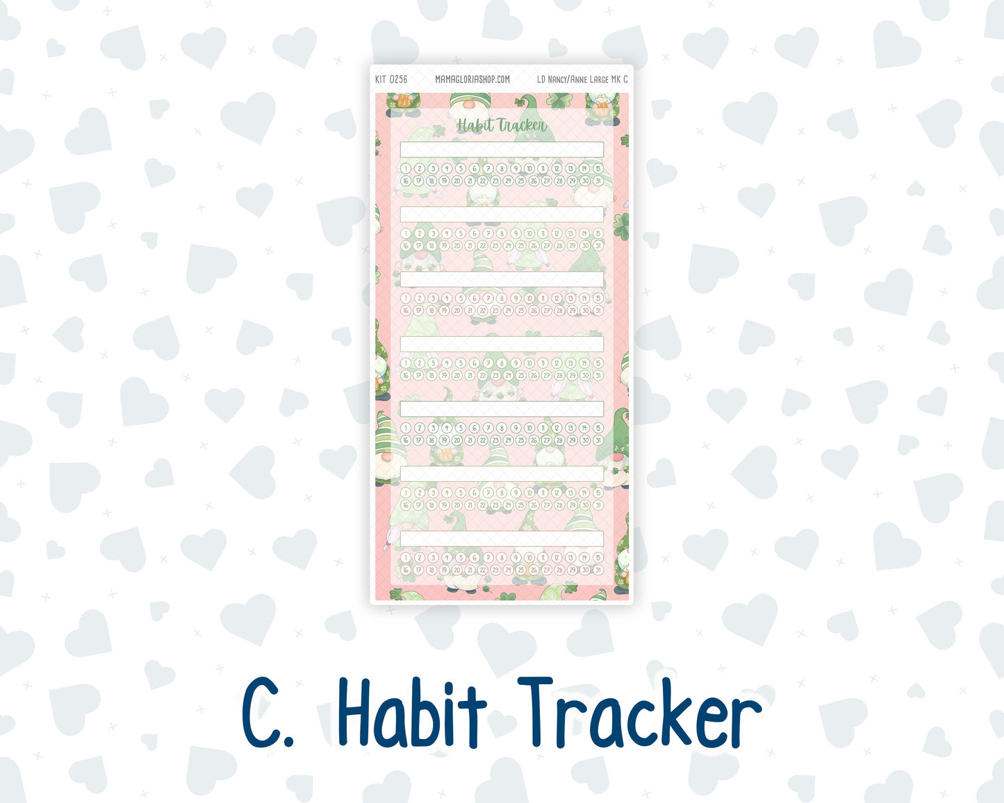 Kit 0256 - Laurel Denise Nancy/Anne Large - Monthly Kit - March - Froggy Luck