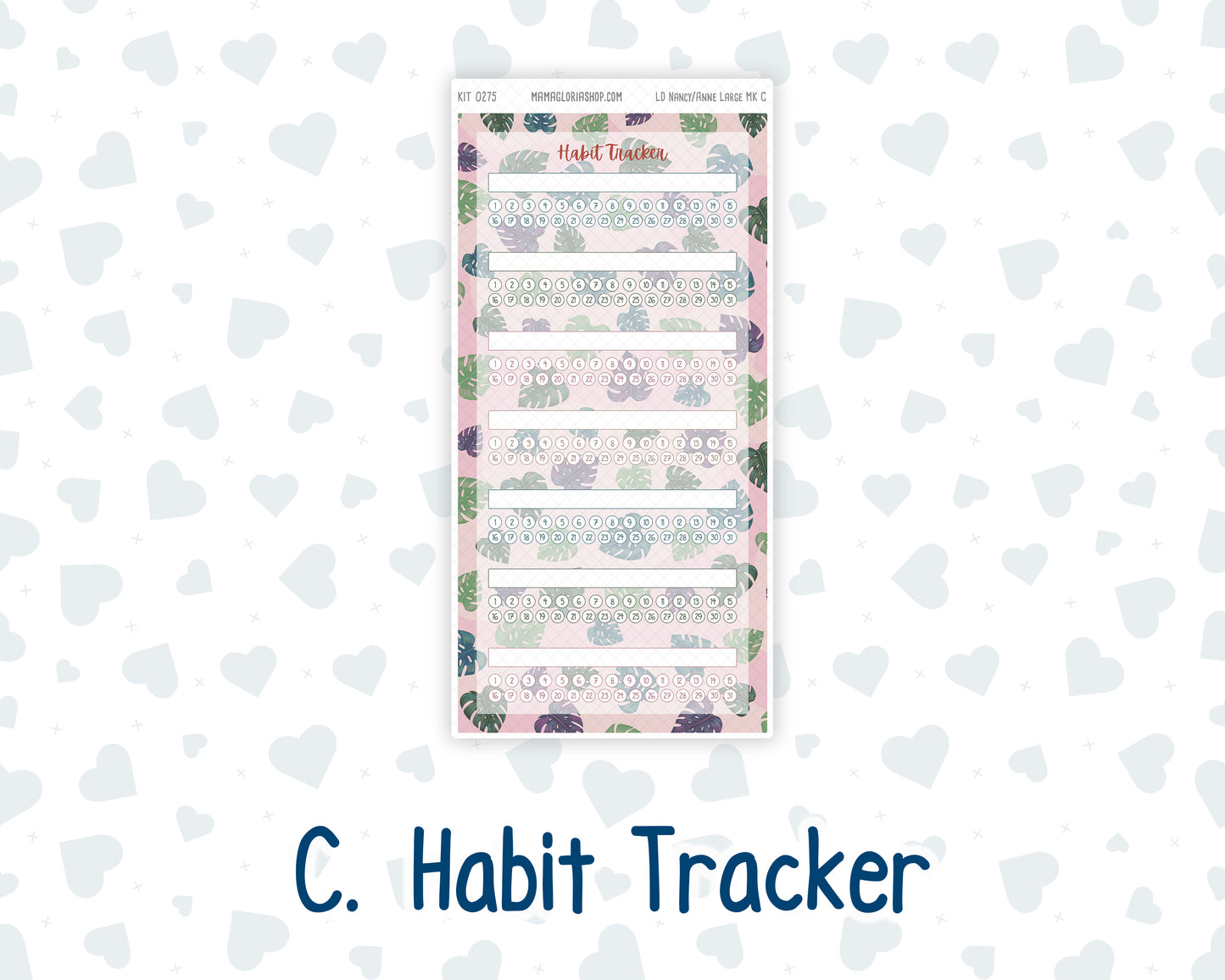 Kit 0275 - Laurel Denise Nancy/Anne Large - Monthly Kit - July - Tropical Safari Blush