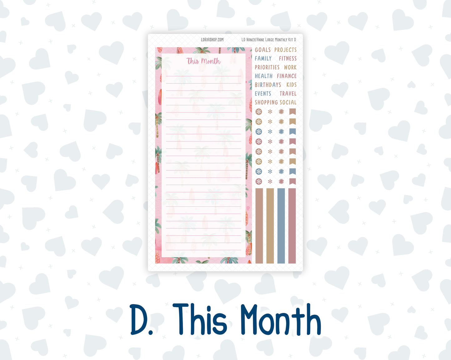 Kit 0270 - Laurel Denise Nancy/Anne Large - Monthly Kit - June - Beachside Bliss