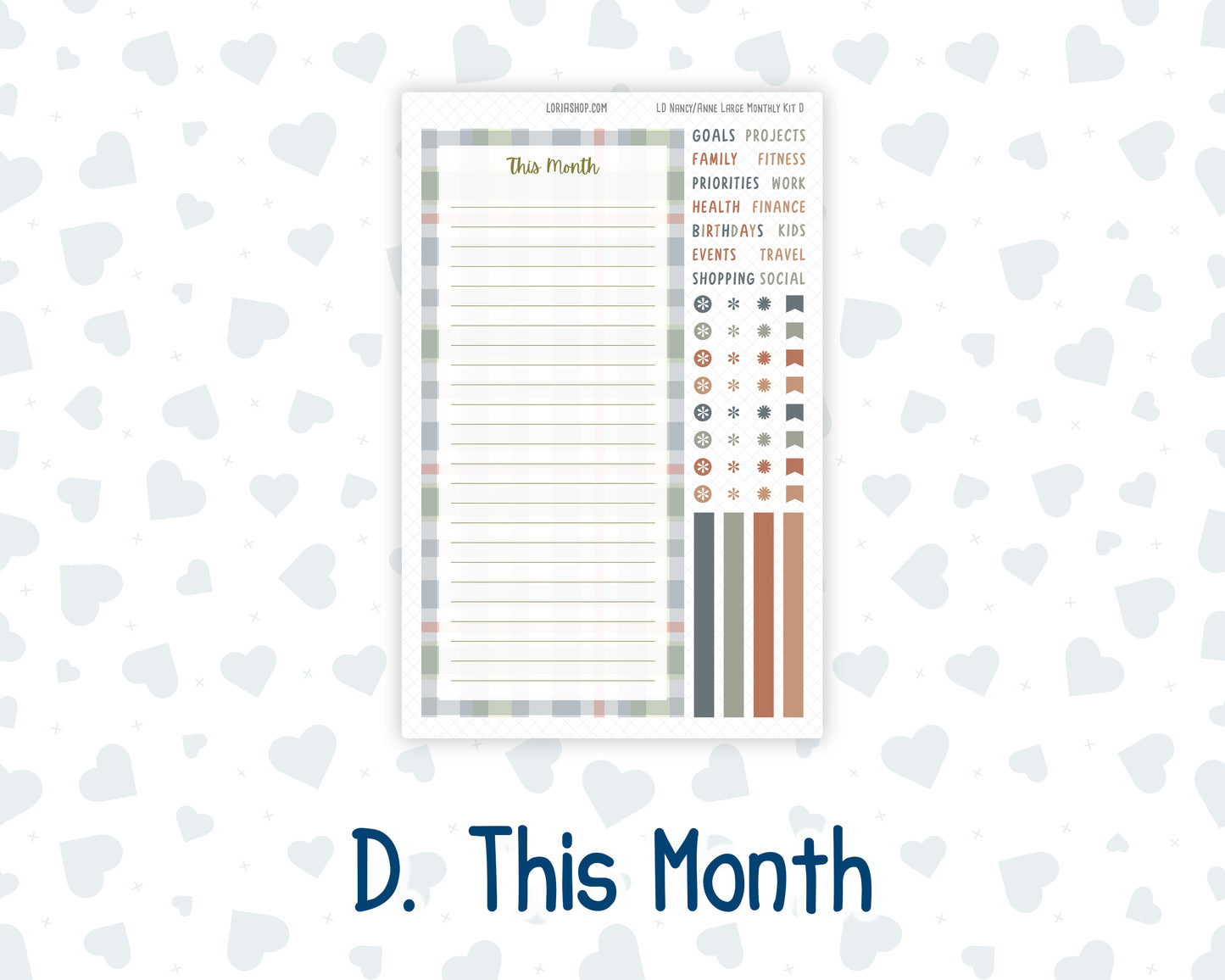 Kit 0300 - Laurel Denise Nancy/Anne Large - Monthly Kit - October - Autumn Stroll