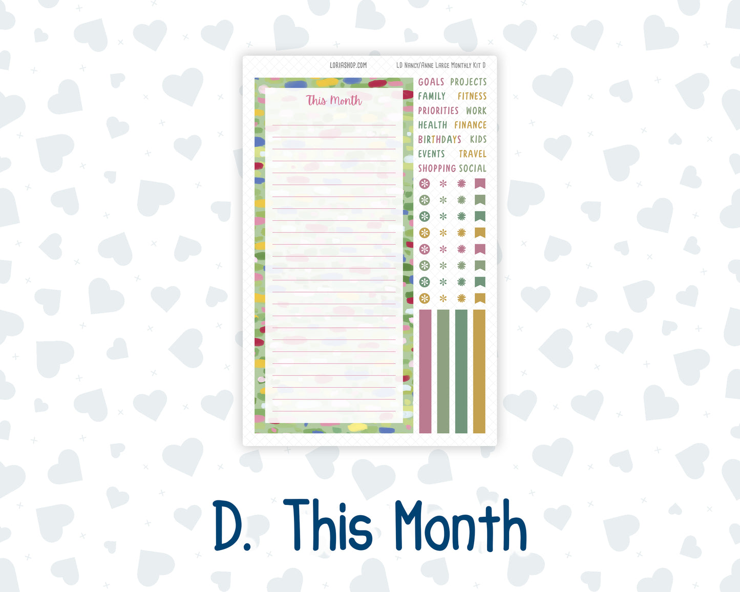 Kit 0267 - Laurel Denise Nancy/Anne Large - Monthly Kit - May - Flowers For Mama