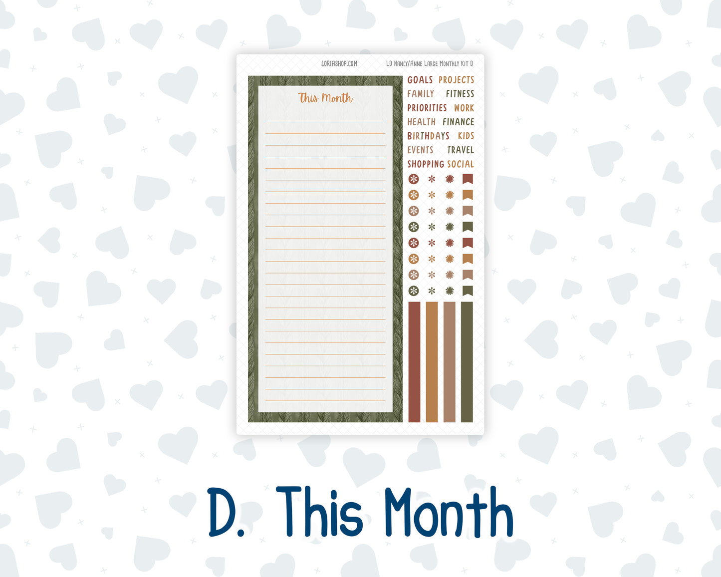 Kit 0298 - Laurel Denise Nancy/Anne Large - Monthly Kit - October - Velvet Bloom