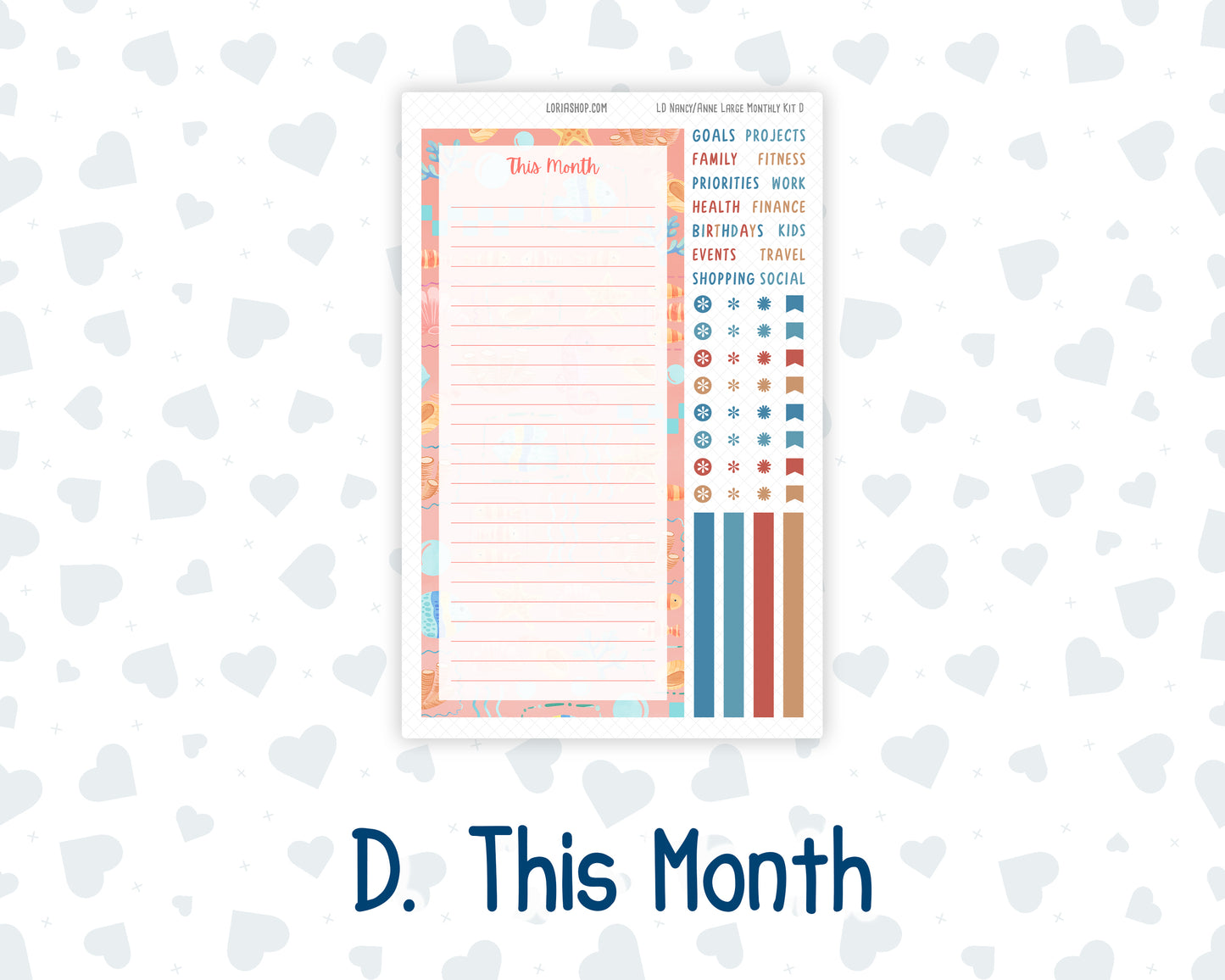 Kit 0268 - Laurel Denise Nancy/Anne Large - Monthly Kit - June - Sea Sweeties