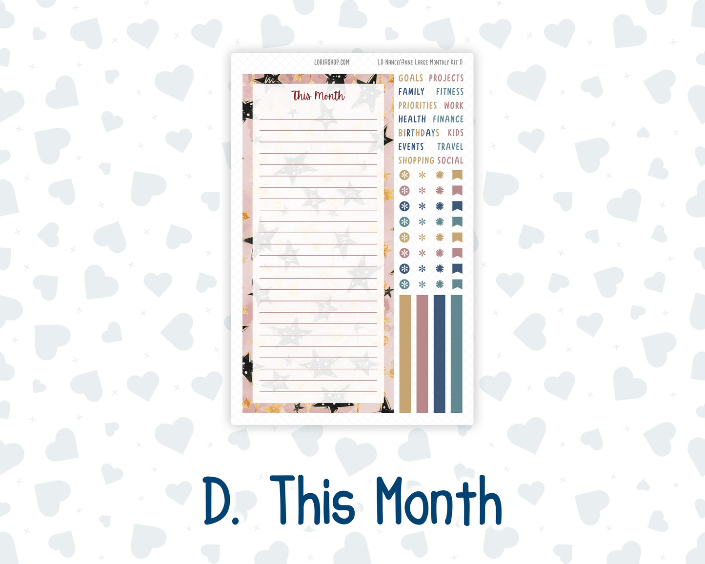 Kit 0248 - Laurel Denise Nancy/Anne Large - Monthly Kit - January - Midnight Countdown