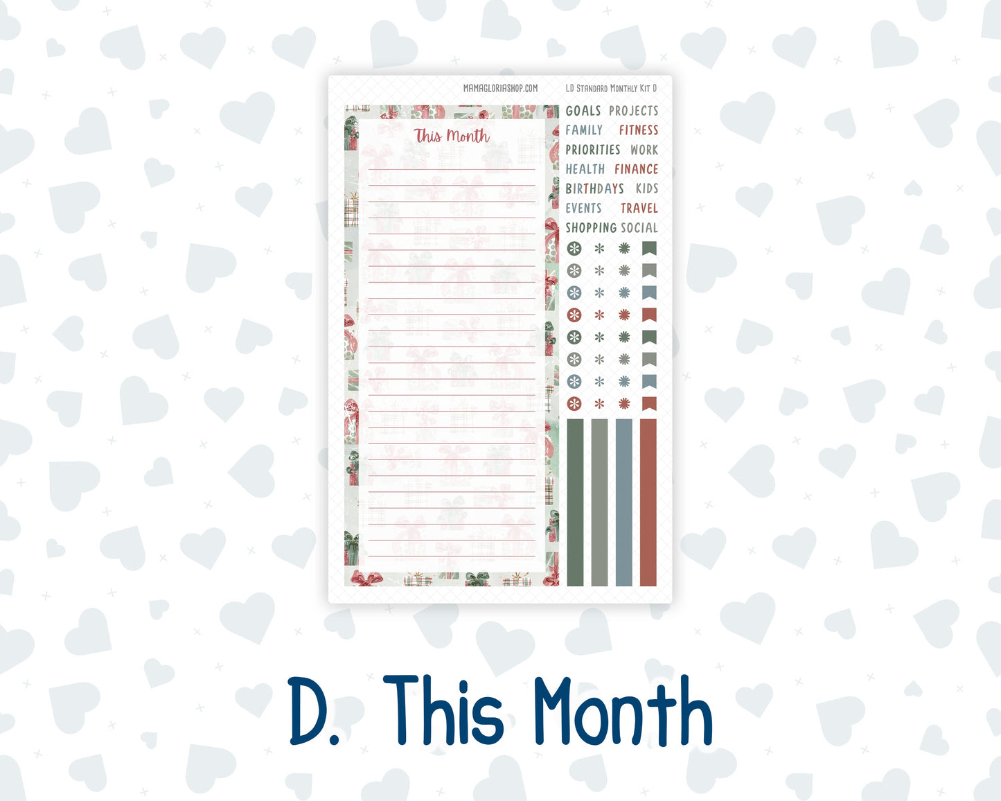 Kit 0245 - Laurel Denise Standard - Monthly Kit - December - Vintage Christmas