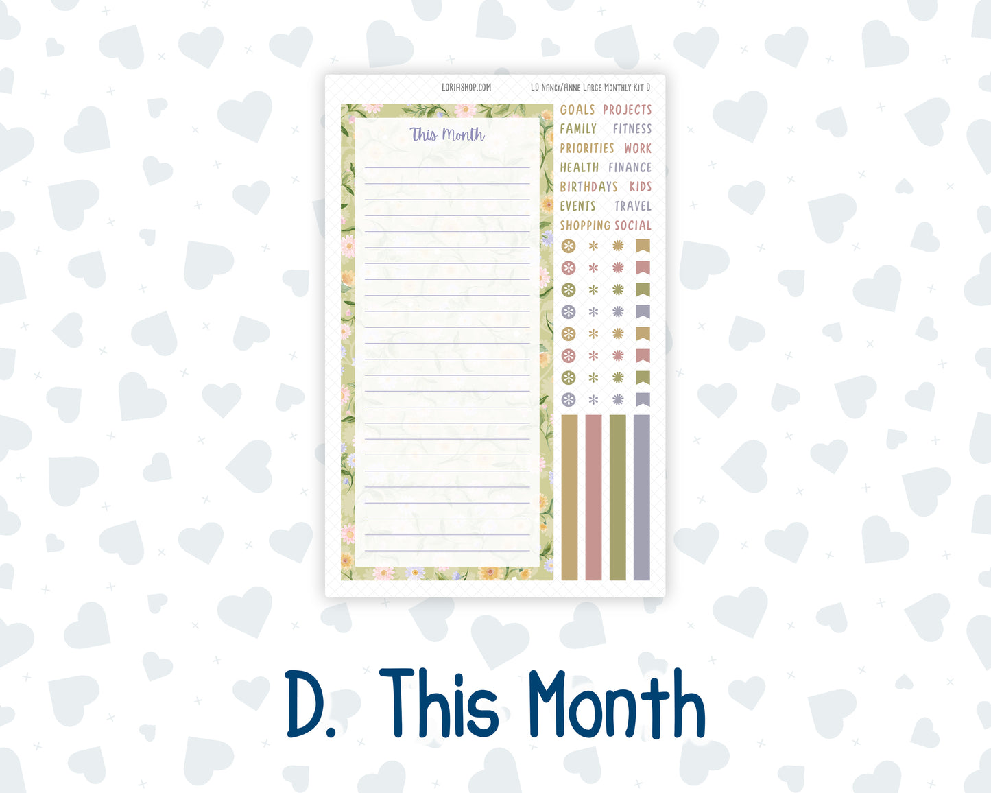 Kit 0280 - Laurel Denise Nancy/Anne Large - Monthly Kit - Half Past Six In August