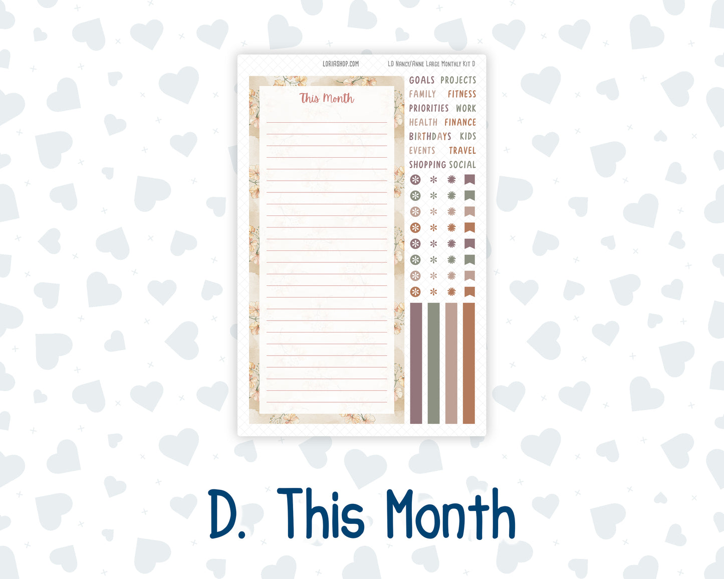 Kit 0293 - Laurel Denise Nancy/Anne Large - Monthly Kit - September - Fleur de Provence