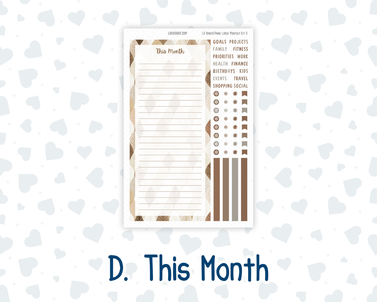 Kit 0303 - Laurel Denise Nancy/Anne Large - Monthly Kit - November - Into The Woods