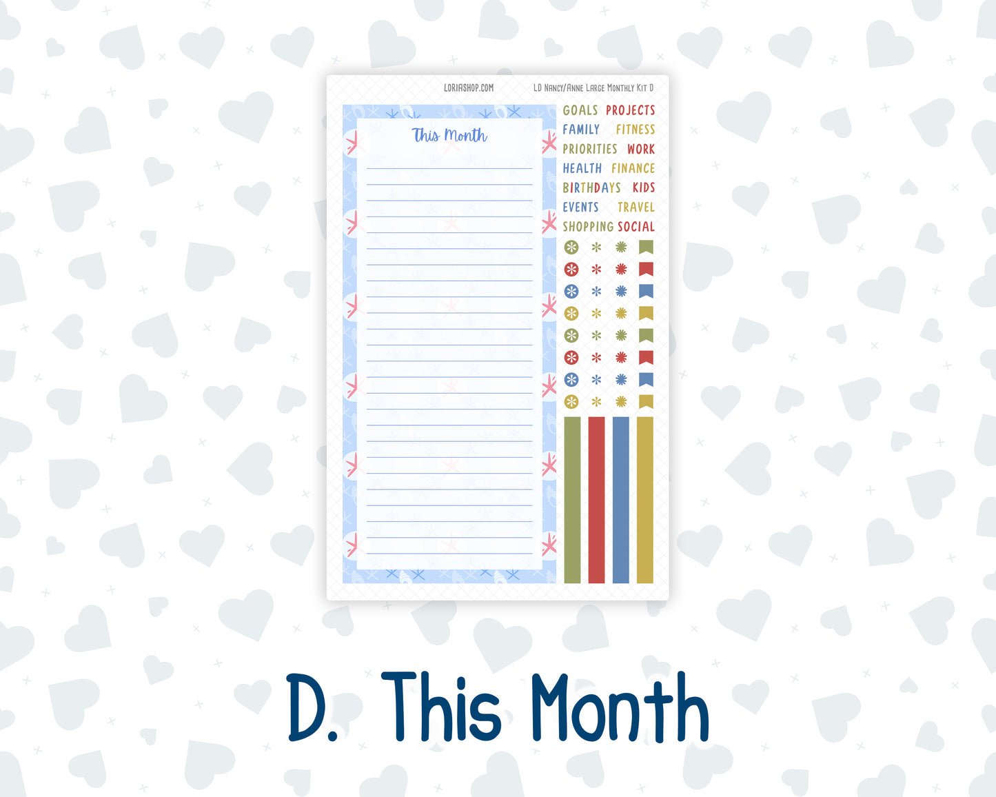 Kit 0269 - Laurel Denise Nancy/Anne Large - Monthly Kit - June - Dolce Mare
