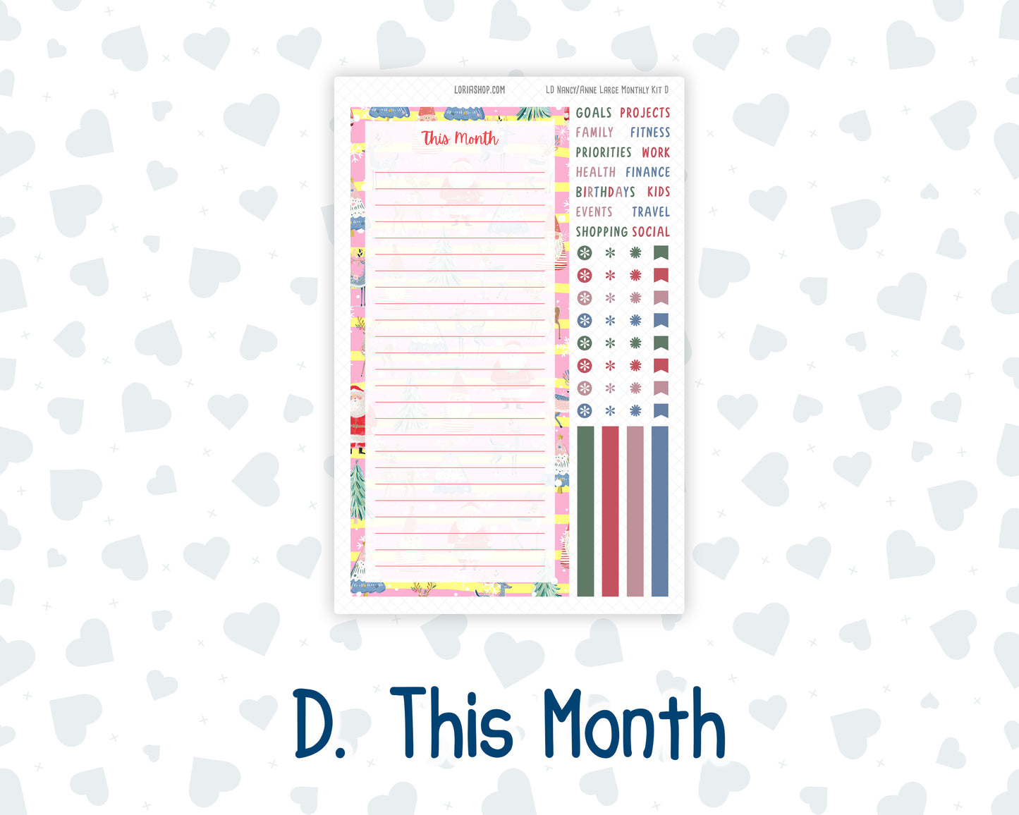 Kit 0306 - Laurel Denise Nancy/Anne Large - Monthly Kit - December - Jolly Mischief