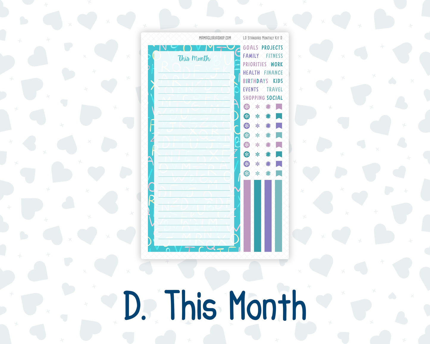 Kit 0230 - Laurel Denise Standard - Monthly Kit - August - School Daze