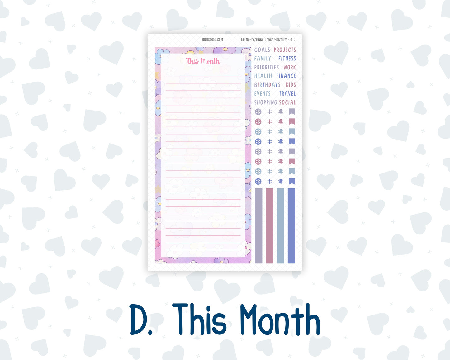 Kit 0252 - Laurel Denise Nancy/Anne Large - Monthly Kit - February - Tokyo Candy Cloud