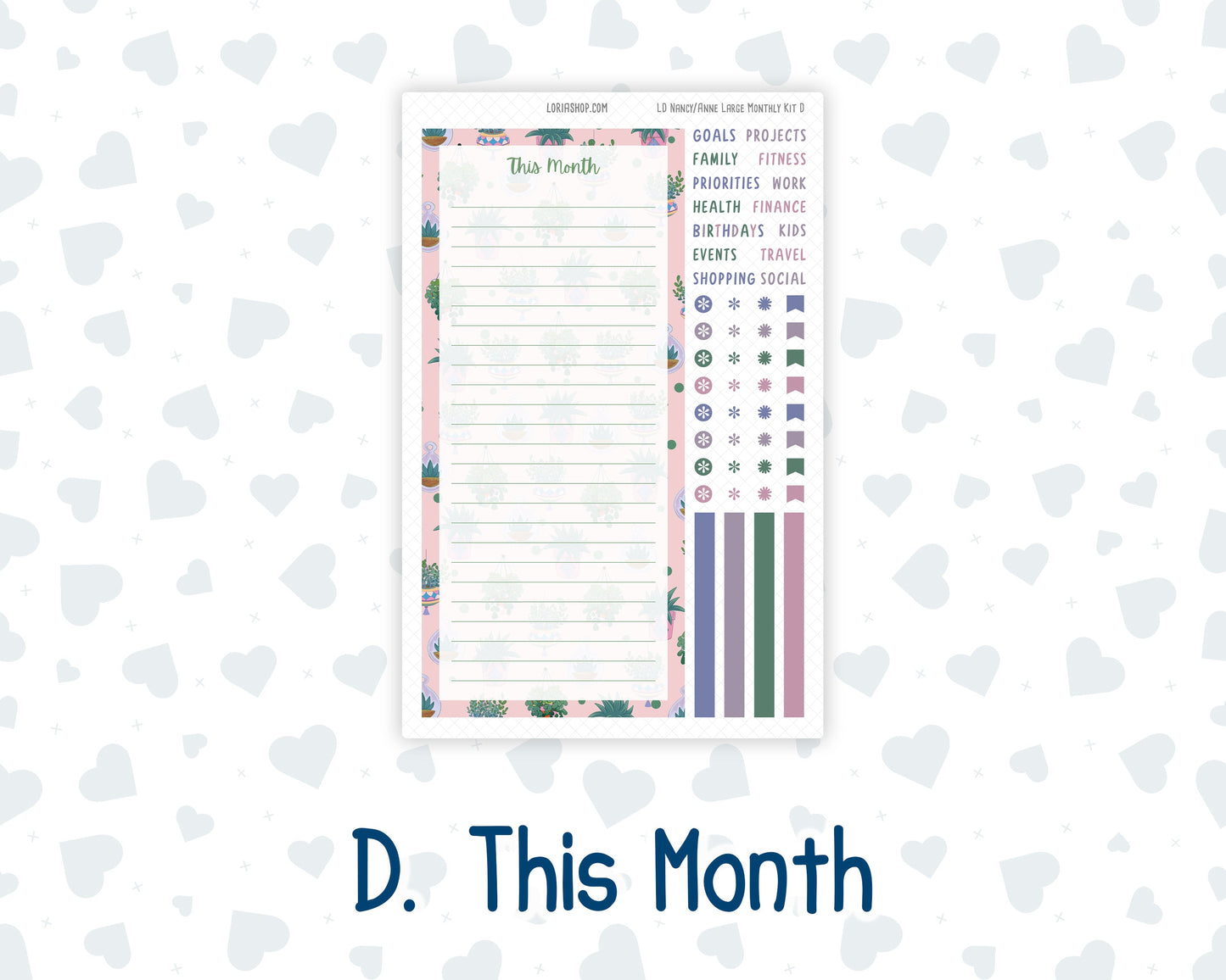 Kit 0258 - Laurel Denise Nancy/Anne Large - Monthly Kit - March - Plant Therapy